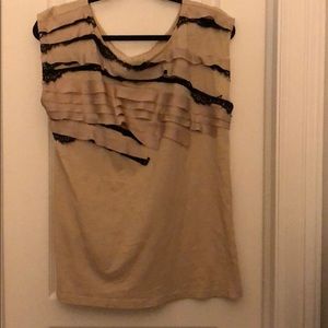 LOFT sleeveless champagne colored  top